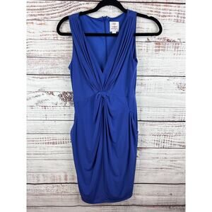 Womens Suzi Chin Maggy Boutique Royal Blue Sleeveless Mini Cocktail Dress Sz 2